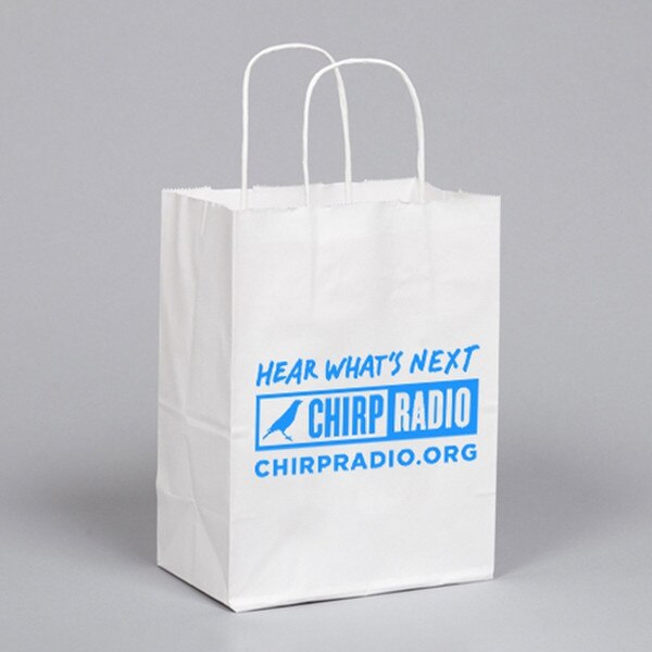 White Kraft Custom Printed Paper Sh